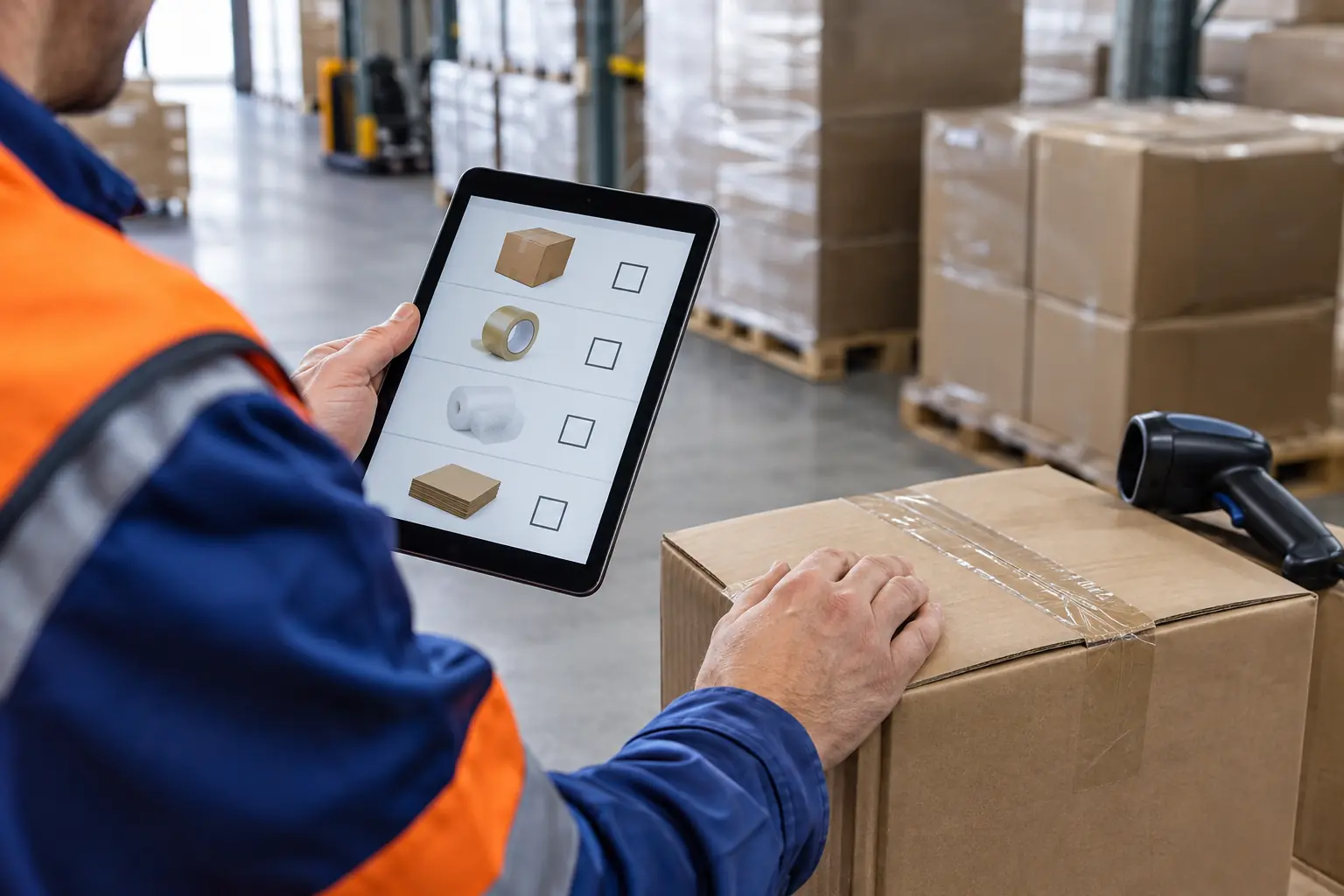 Quality control check of supply cartons